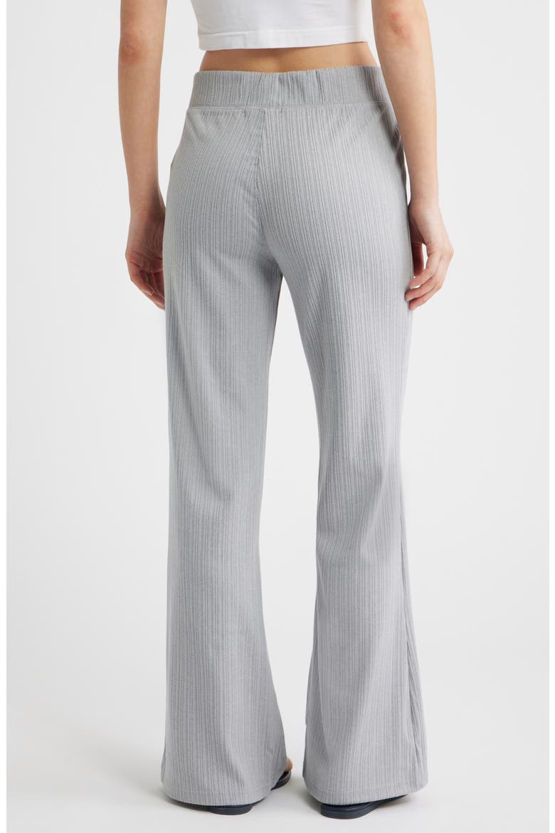 Cosy Rib Flare Leg Pants, Alternate, color, GREY MARLE