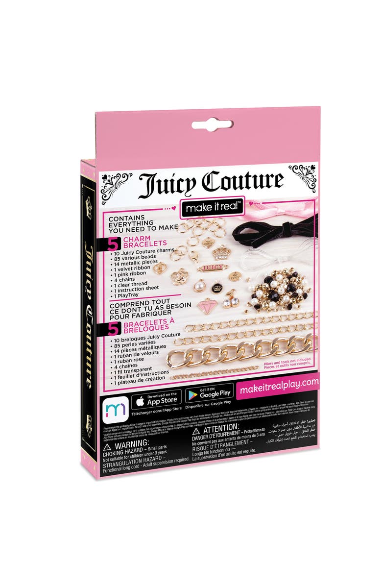 Juicy Couture Mini Chains & Charms Kit Create 5 Unique Bracelets, Alternate, color, Multicolored