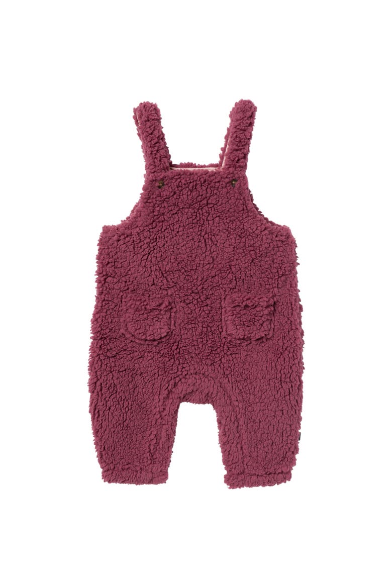 Microplush Overall & Shirt Set, Alternate, color, Dark Rose