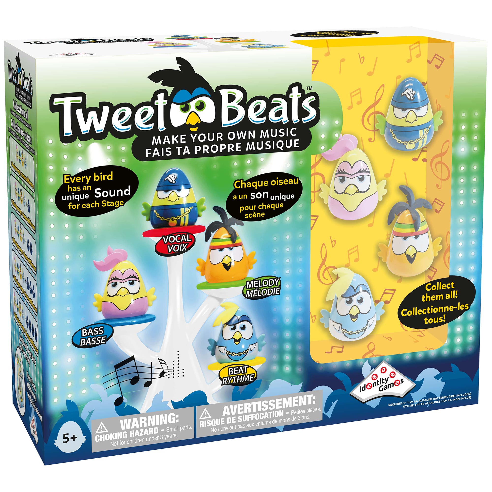 IDENTITY GAMES Tweet Beats Make Your Own Music Tree w/ 4 Birds in Multicolored 