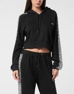 PHILIPP PLEIN Cropped Hoodie Crystal Women
