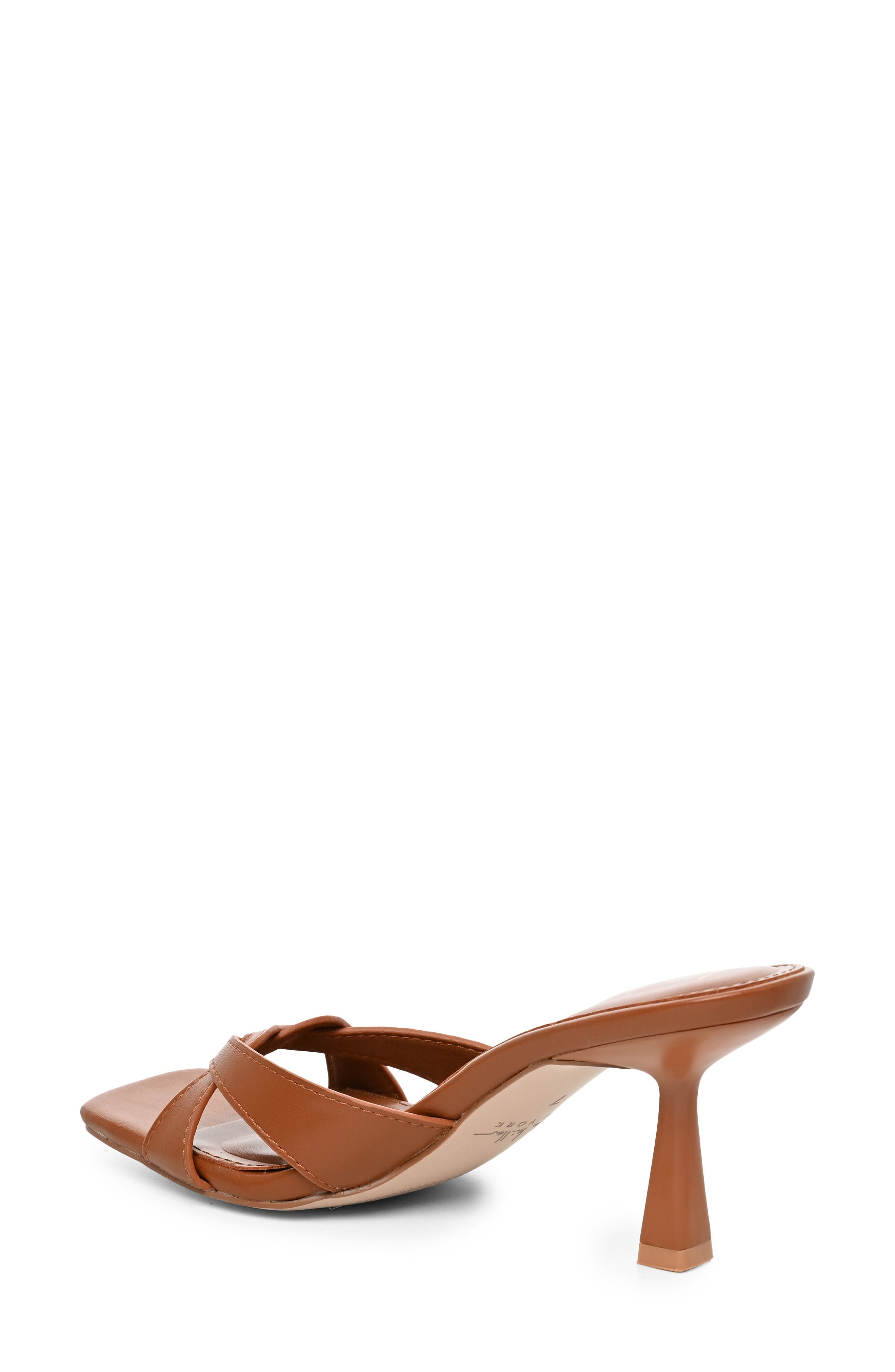 Twist Strap Heeled Sandal, Alternate, color, LUGGAGE
