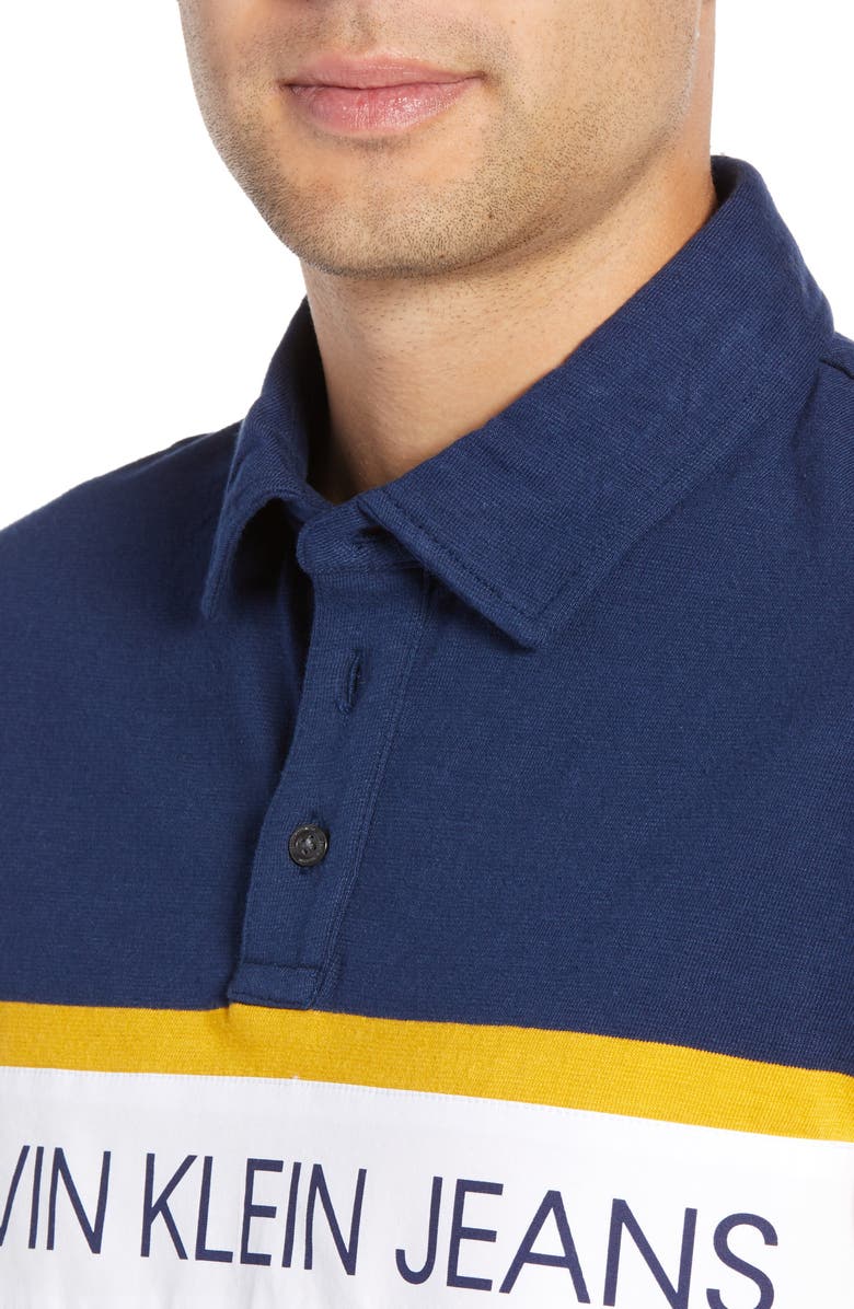 Calvin Klein Jeans Logo Rugby Shirt, Alternate, color,