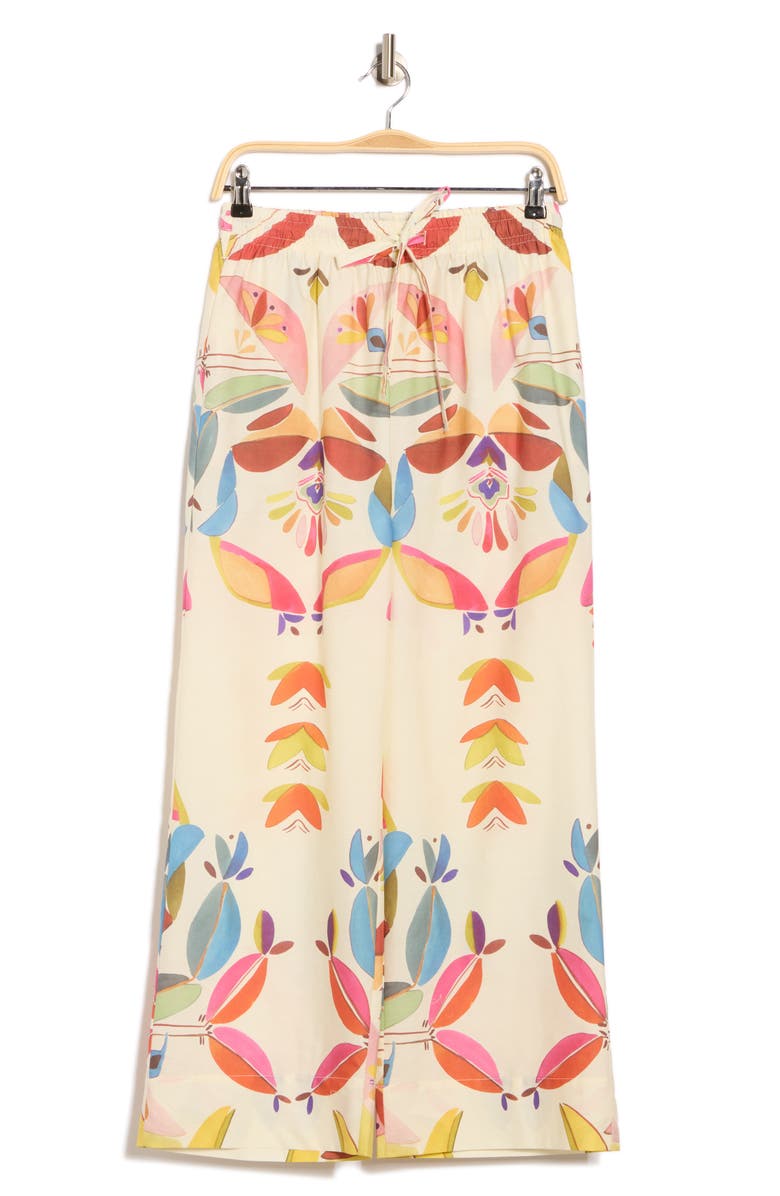 INDUSTRY REPUBLIC CLOTHING Leaf Print Cotton Pajama Pants, Alternate, color,