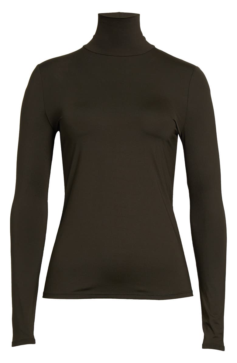 ST. JOHN Nuda Jersey Turtleneck Top, Alternate, color, 