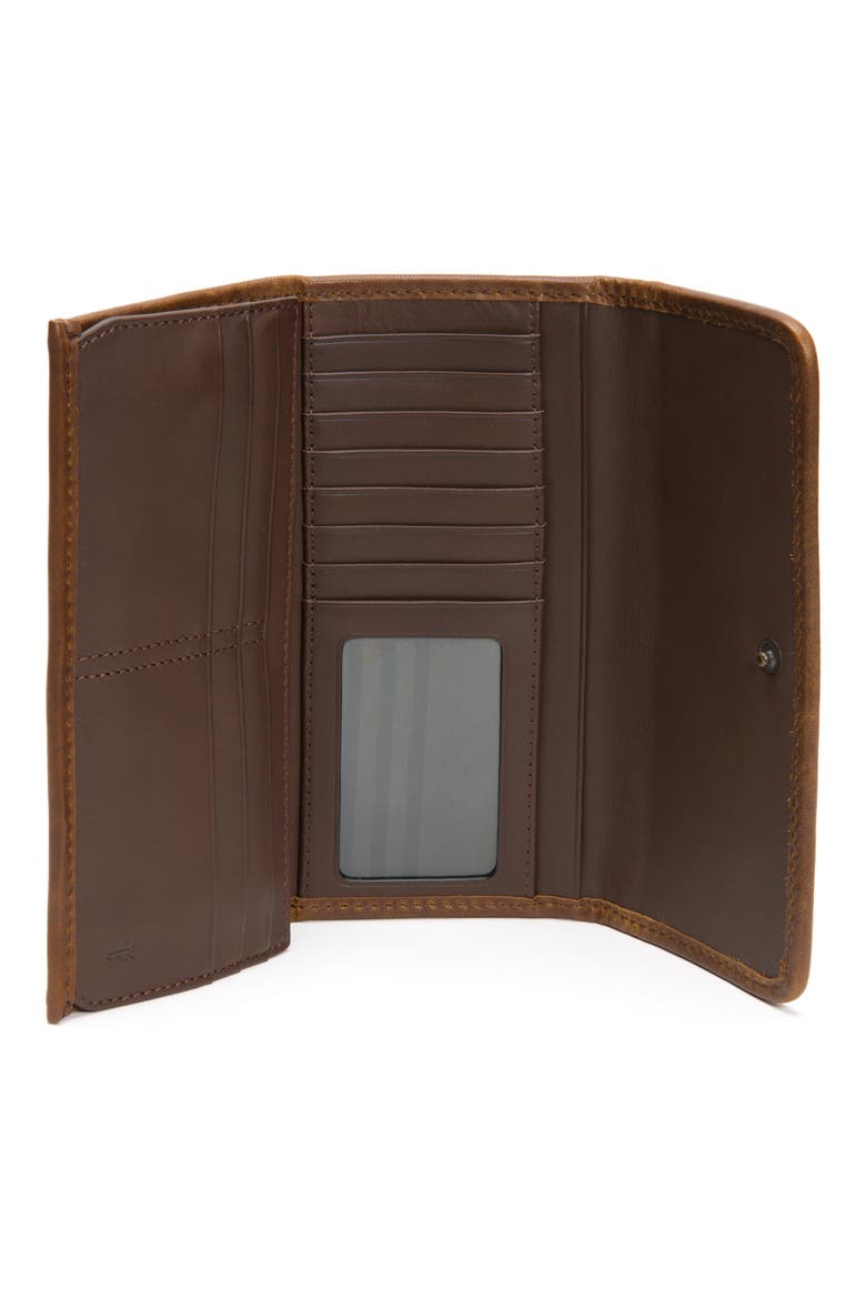 Melissa Leather Wallet, Alternate, color, DARK BROWN