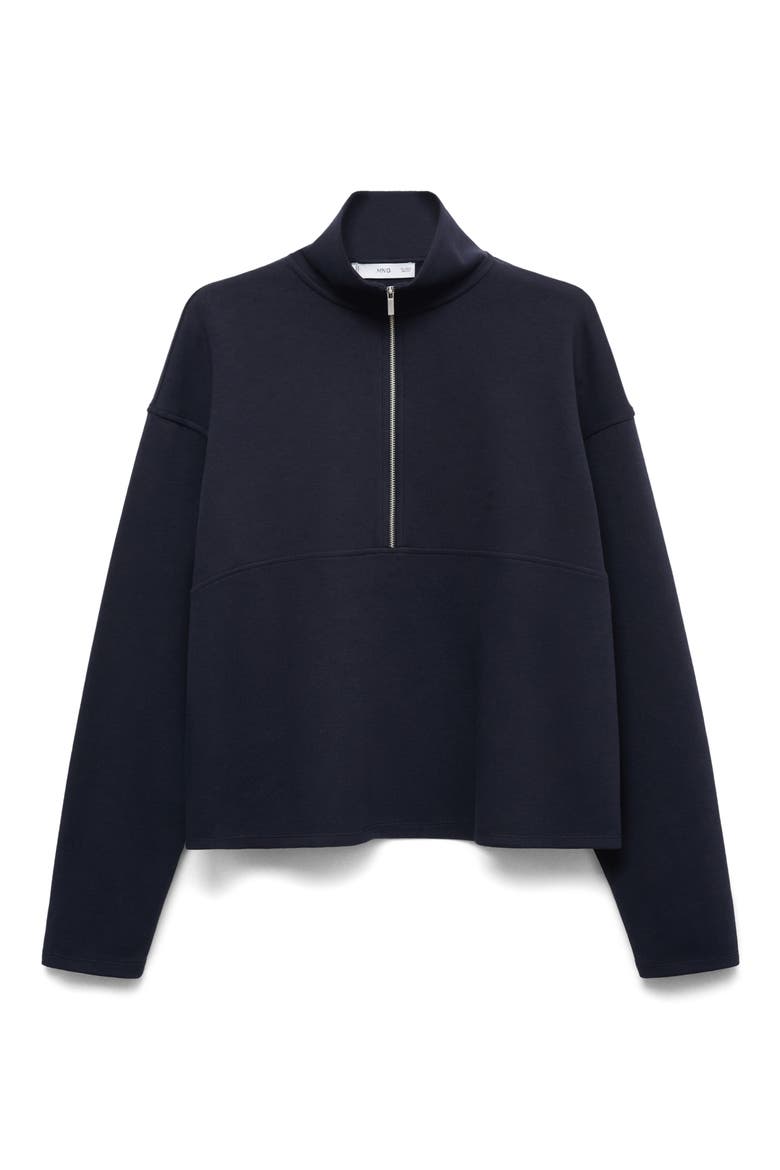 Half Zip Sweatshirt, Alternate, color, NAVY