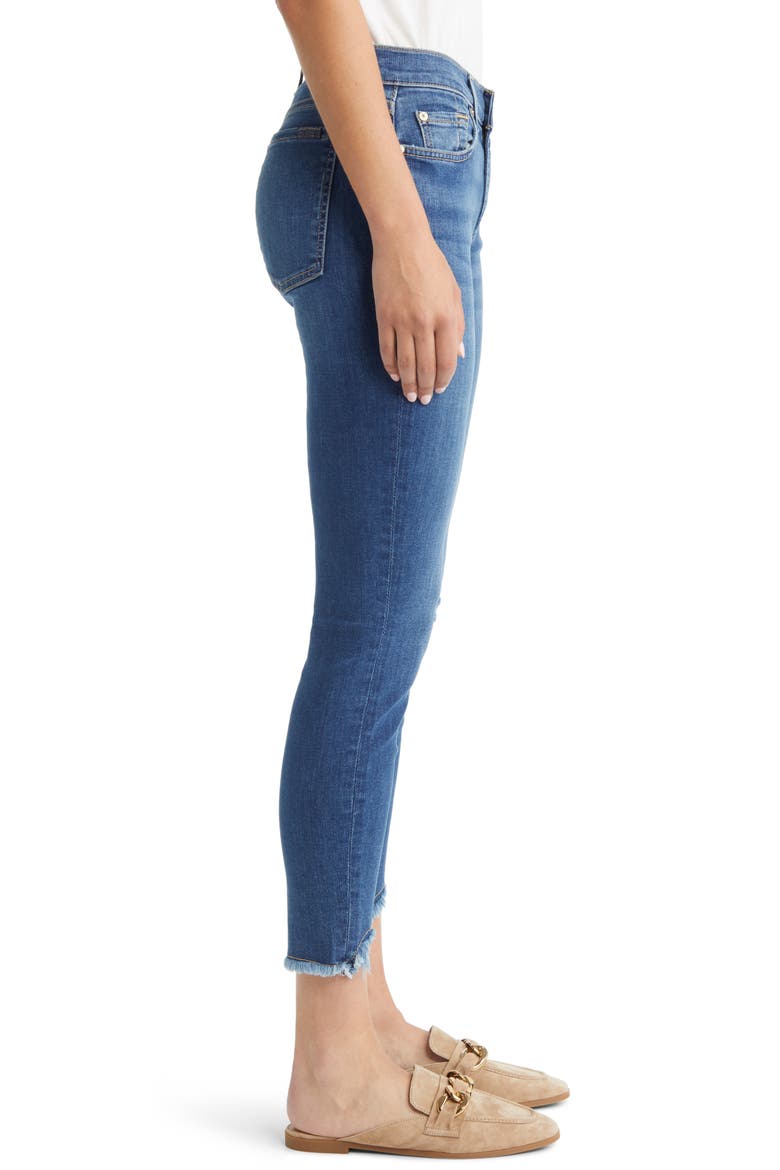 Ripped Frayed Hem Ankle Skinny Jeans, Alternate, color, NORTH POLE