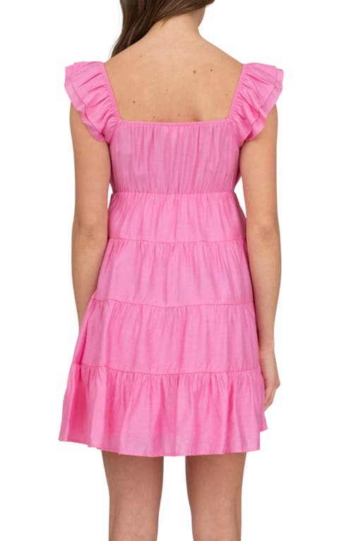 BLU PEPPER BLU PEPPER TIERED RUFFLE MINIDRESS