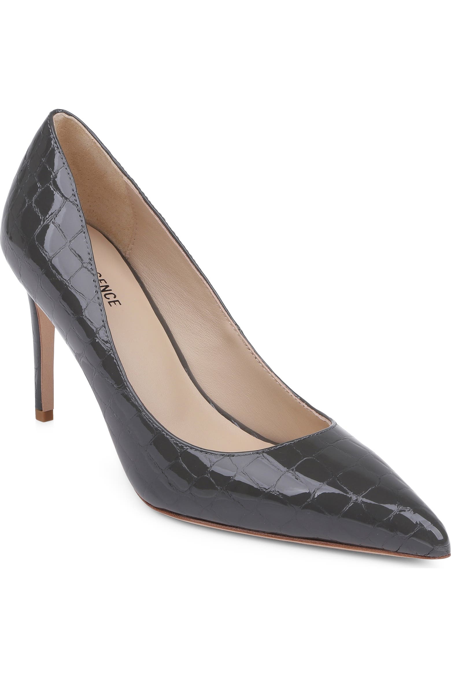 Gray Python Pump L'AGENCE Maelle Snake Print Embossed Leather Pump (Women) | Nordstrom