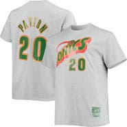 Mitchell & Ness Men's Mitchell & Ness Gary Payton Heathered Gray Seattle SuperSonics Big & Tall Hardwood Classics Name & Number T-Shirt