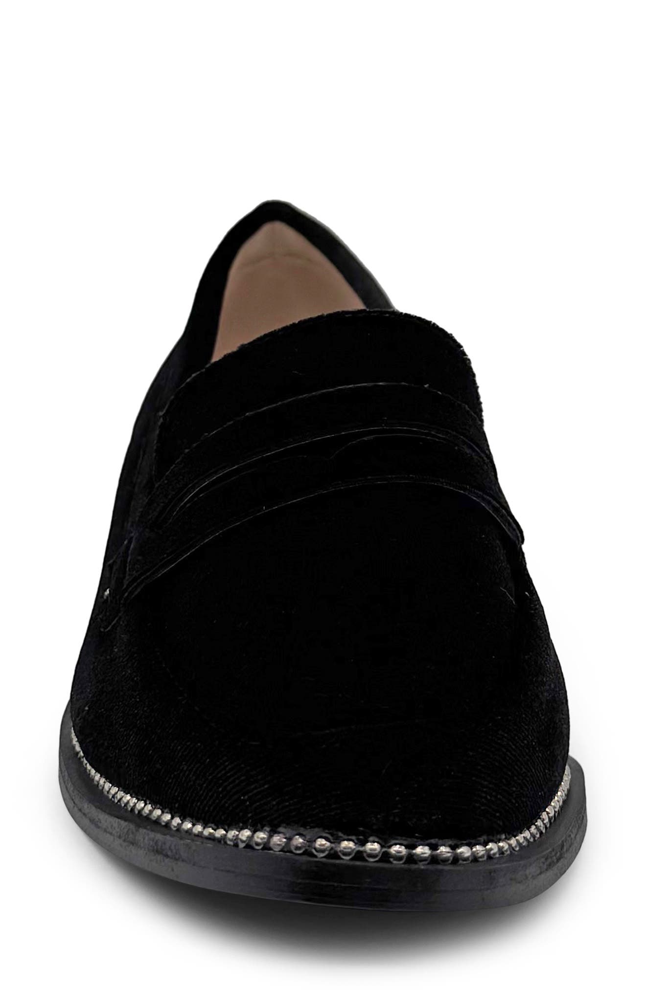 CHELSEA CREW Lea Penny Loafer, Alternate, color, Black