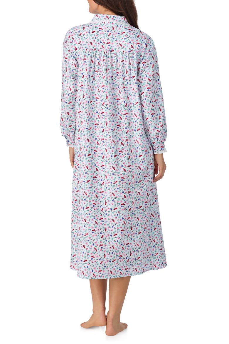 Cotton Flannel Ballet Nightgown, Alternate, color, WHT/PRT