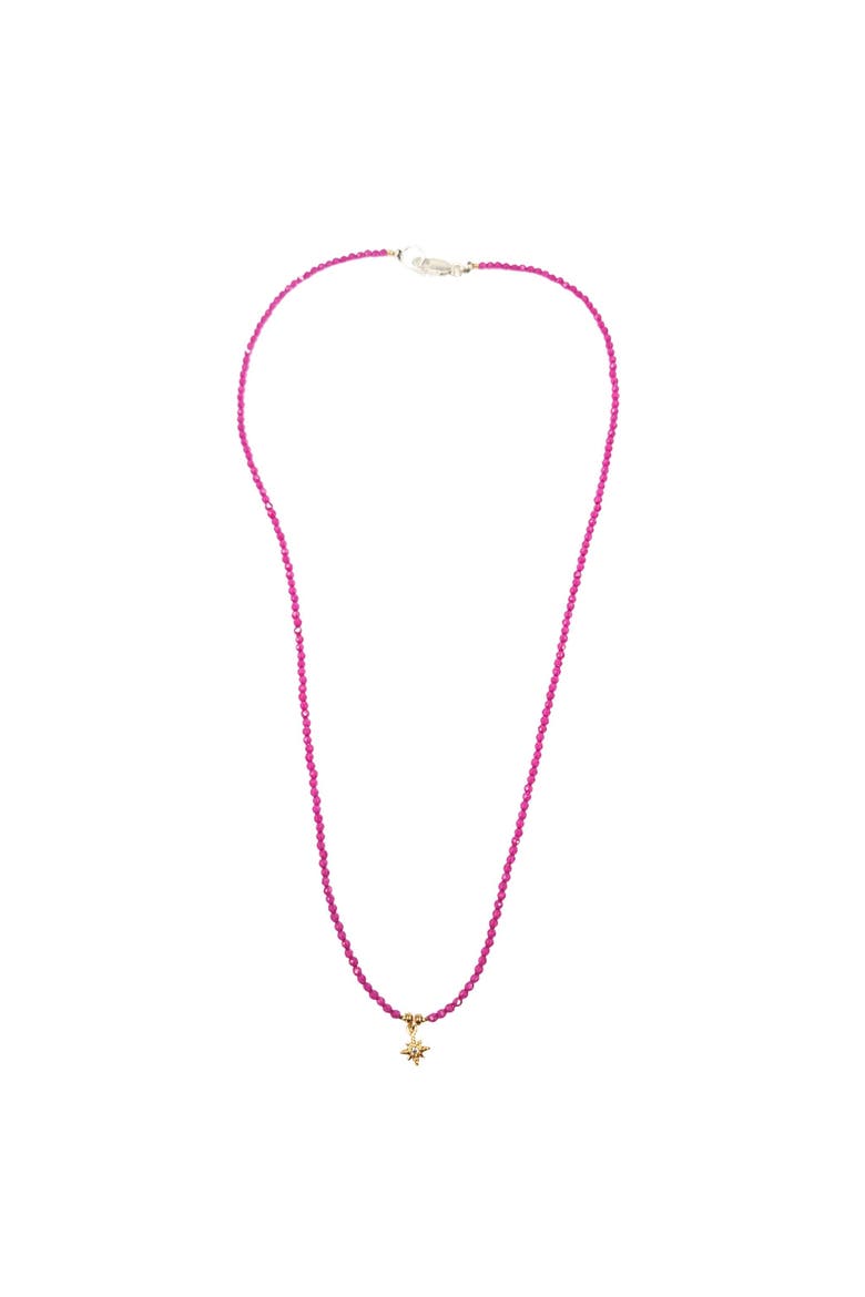 Ruby Star Necklace, Main, color, pink
