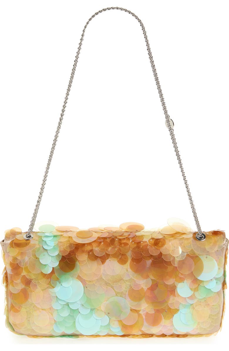 Rabanne Sparkle Baguette, Alternate, color, Peach/ Silver