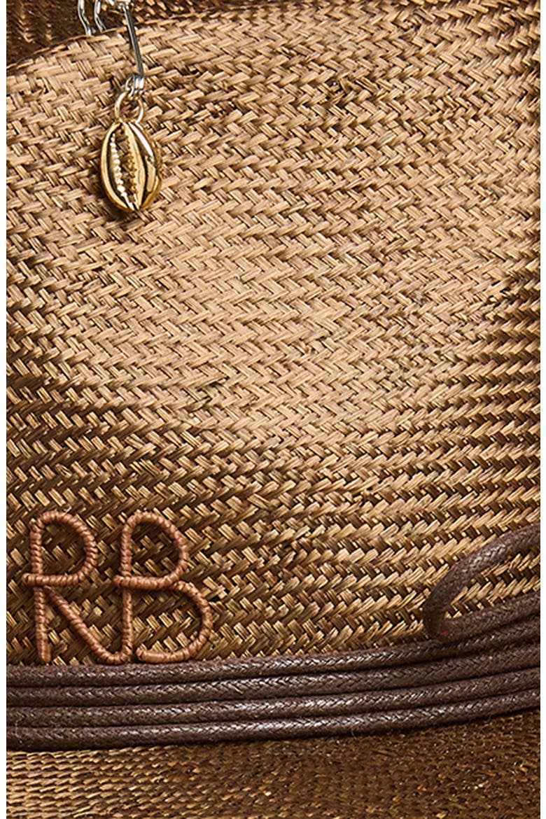 Straw Fedora Hat, Alternate, color, BROWN