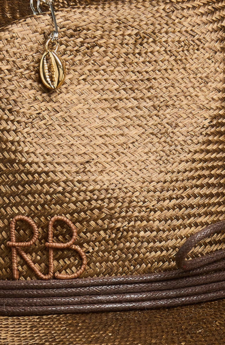Ruslan Baginskiy Straw Fedora Hat, Alternate, color, Brown