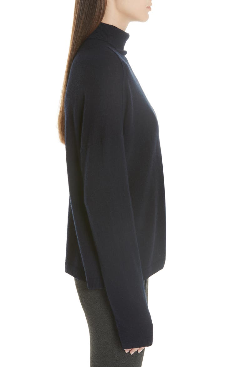 Cashmere Boxy Turtleneck Sweater, Alternate, color, COASTAL