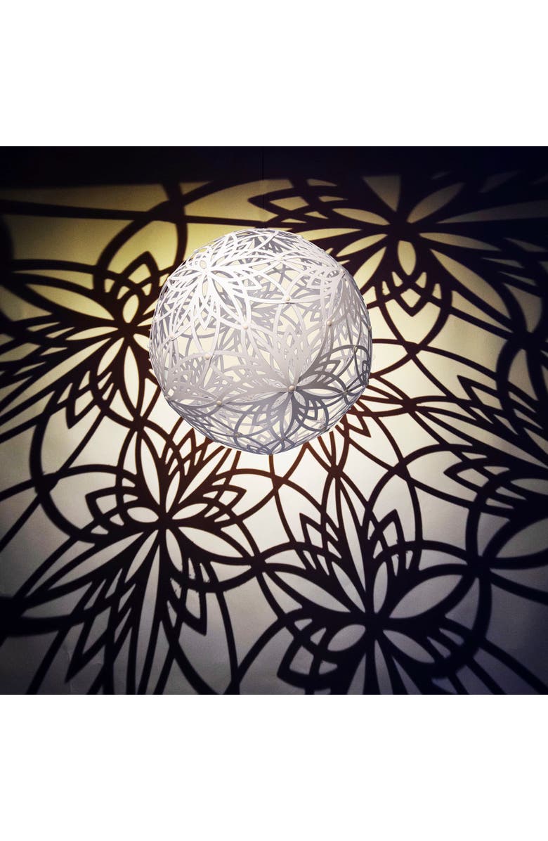 GlowTheory 18" Solar Lotus Light Outdoor Hanging Décor, Alternate, color, Multicolored