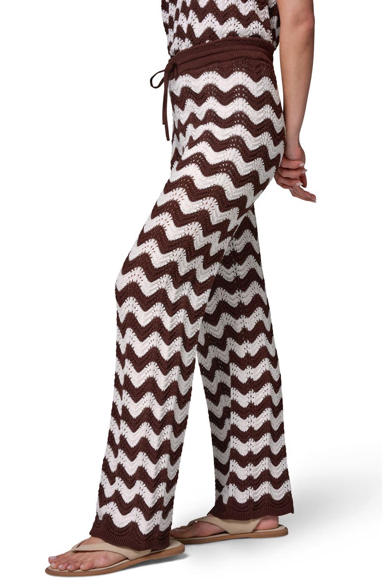 Scallop Stripe Pointelle Pants, Alternate, color, CANYON/ CREAM