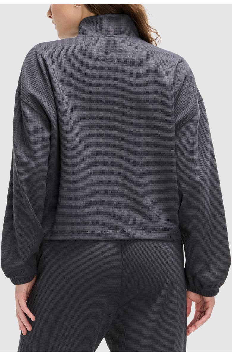 Peloton Waffle Mock Neck 1/2 Zip, Alternate, color, Slate