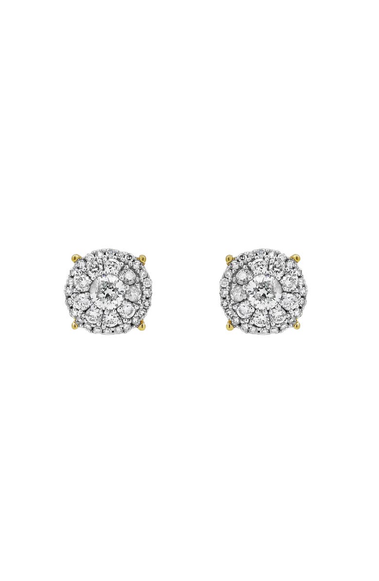 LuvMyJewelry Lotus Loop 14K Yellow Gold Diamond Stud Earrings - 0.51ct., Alternate, color, 14K Yellow Gold