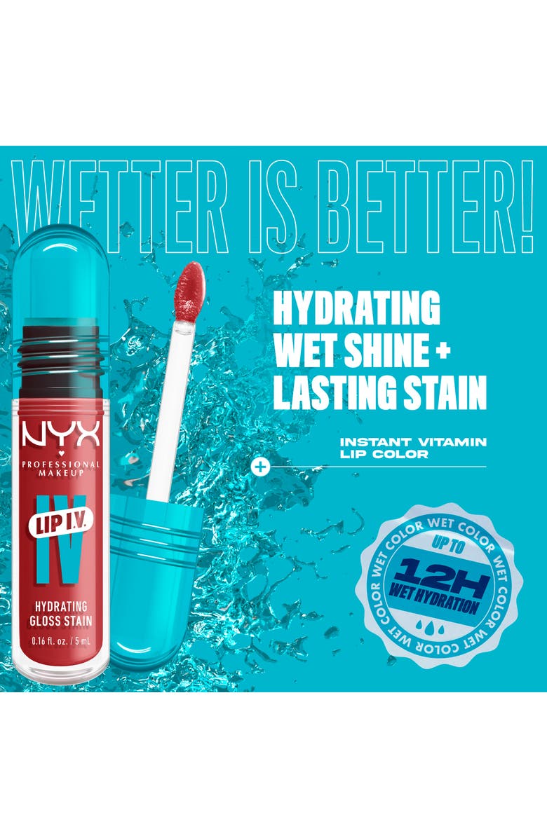 NYX PROFESSIONAL MAKEUP Lip I.V. Hydrating Lip Gloss Stain, Alternate, color, Hydra Honey