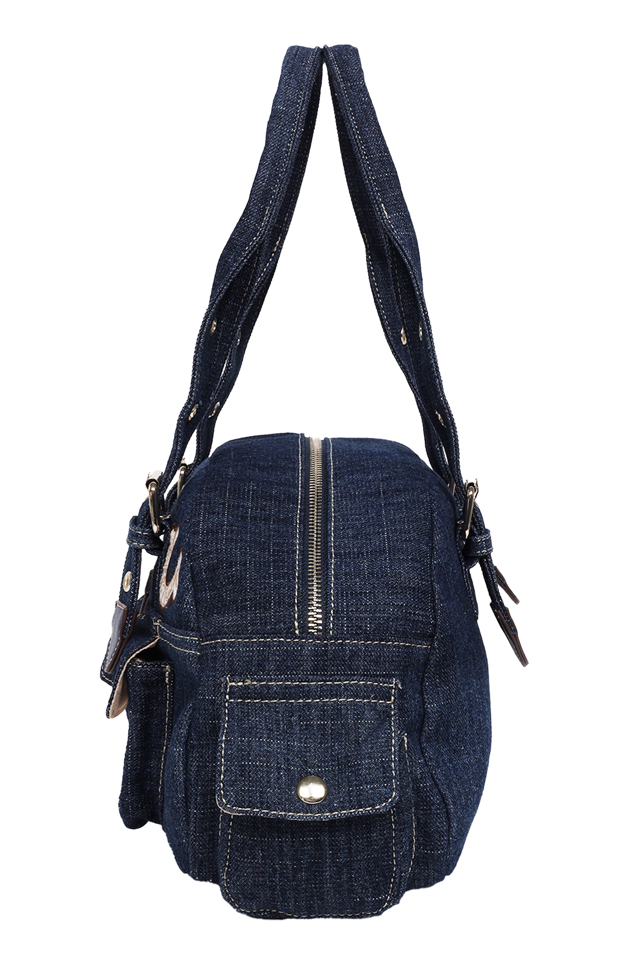 Multipatch Satchel Bag, Alternate, color, DARK DENIM