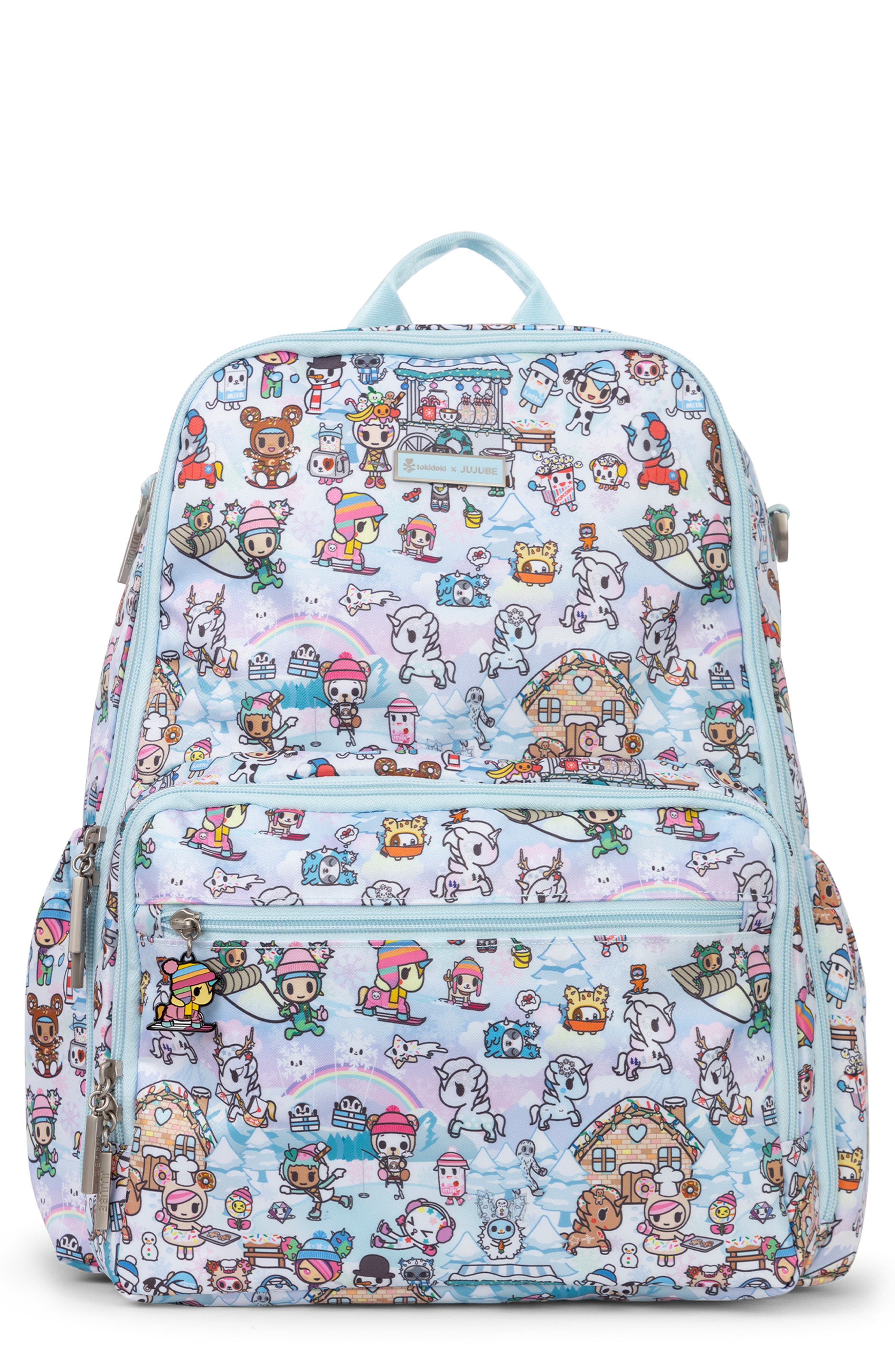 JuJuBe Ju-Ju-Be Zealous Water Resistant Diaper Backpack in Tokidoki Snow Day 