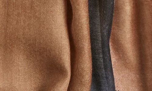 Nordstrom Eyelash Trim Print Cashmere & Silk Wrap In Brown