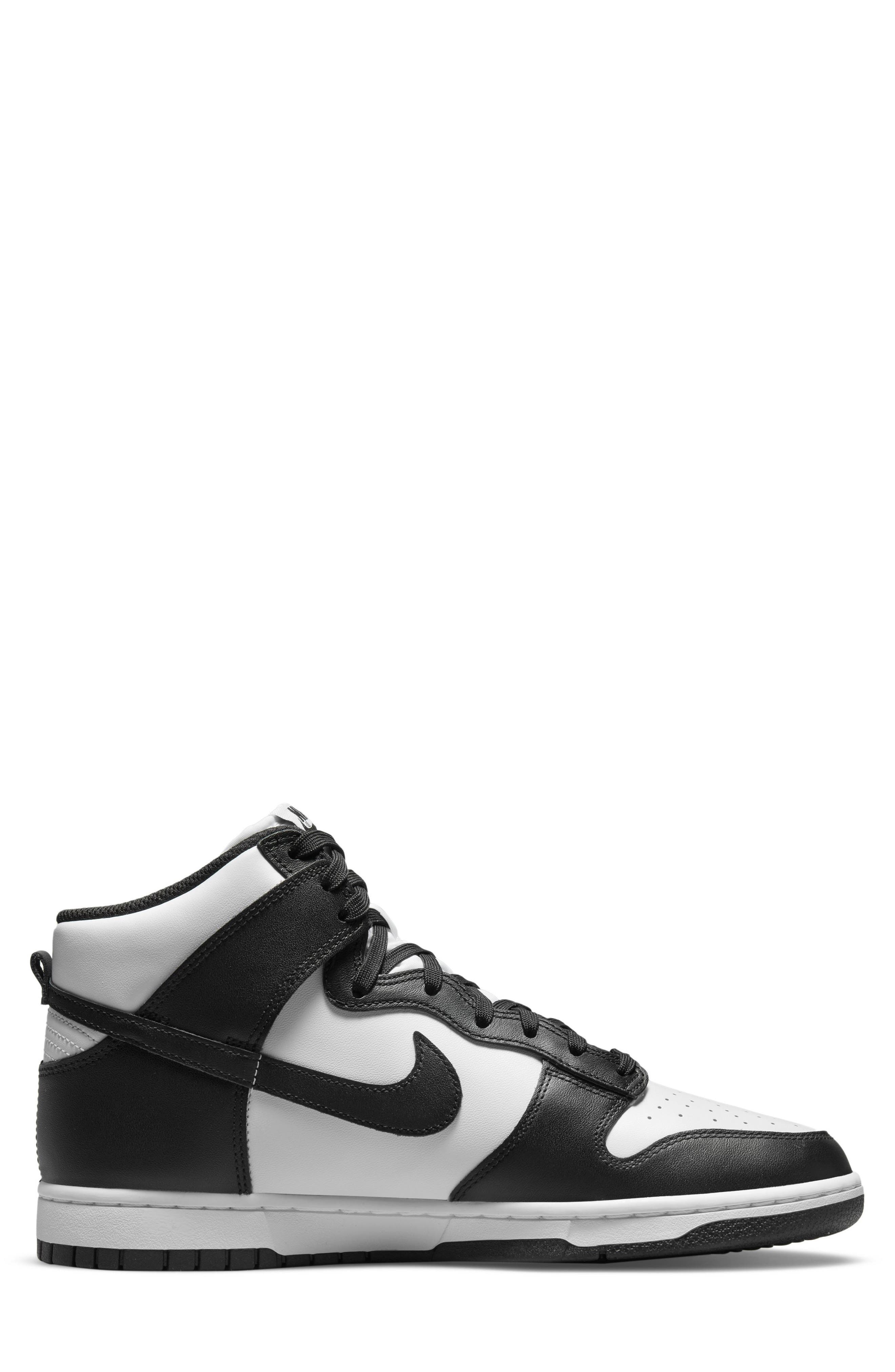 Nike Dunk Hi Retro Basketball Shoe, Alternate, color, White/ Black/ Orange