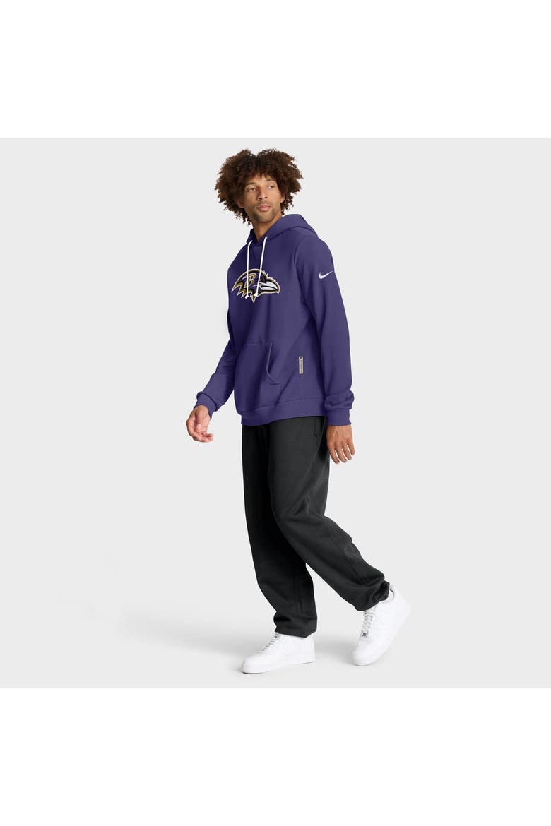 Men's Nike Purple Baltimore Ravens Sideline Initial Home Performance Pullover Hoodie, Alternate, color, Purple