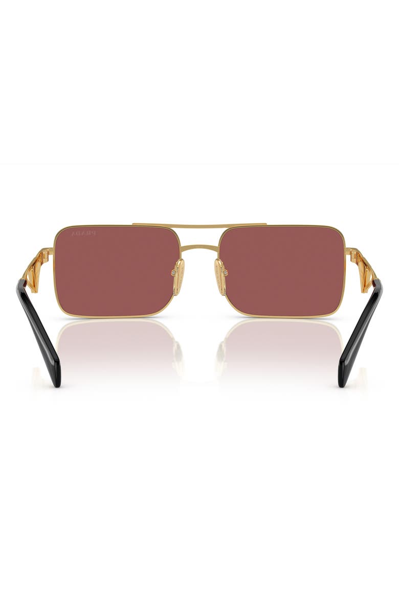 Prada 56mm Rectangular Sunglasses, Alternate, color,