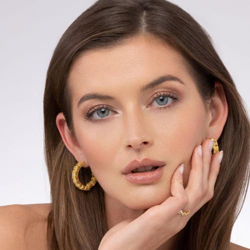 Anna Zuckerman Ms Congeniality 19 Carat Hoops In Canary Yellow