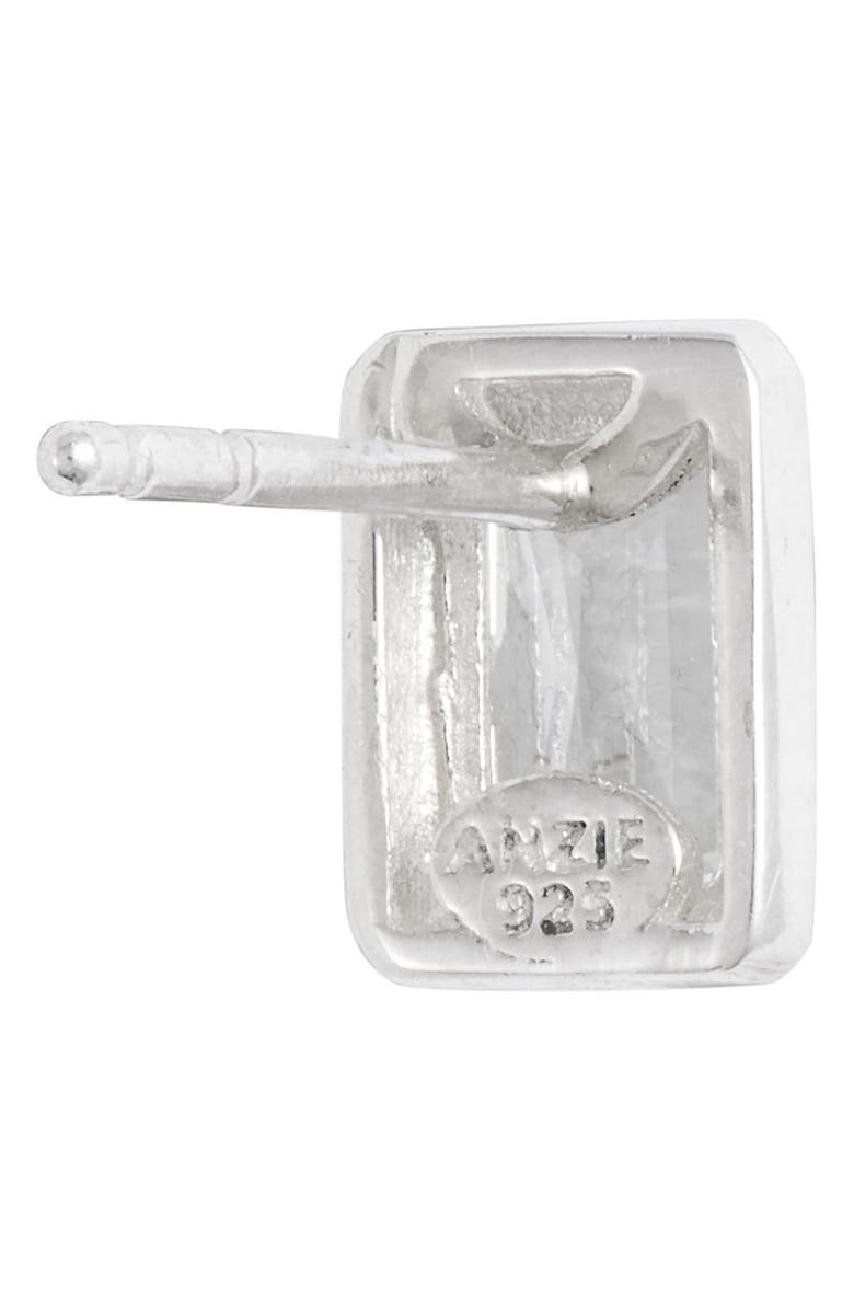Anzie White Topaz Baguette Stud Earrings, Alternate, color, 