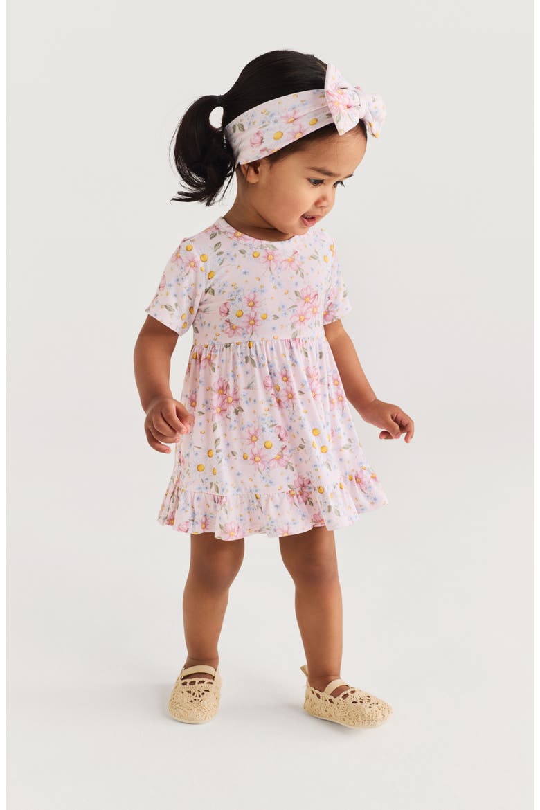 Kids' Short Sleeve Ruffled Bodysuit, Alternate, color, PINK