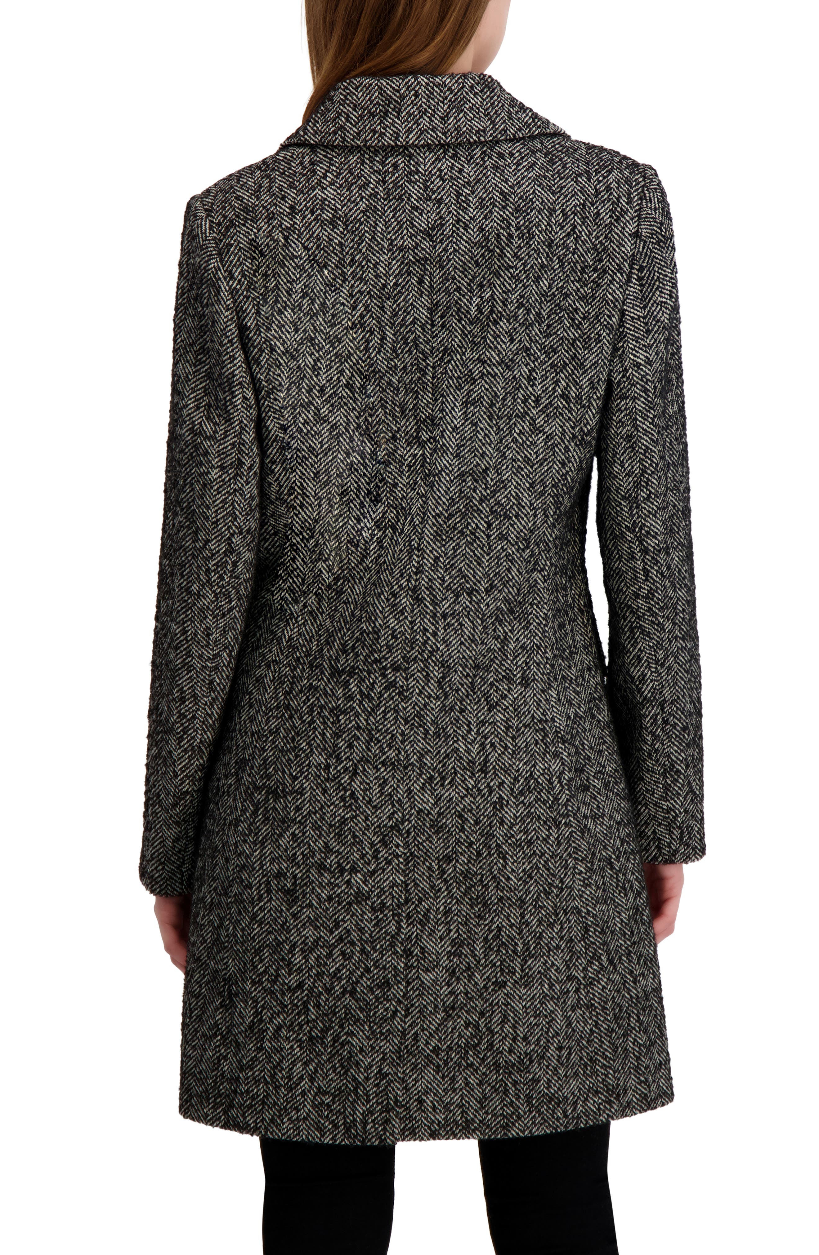 Melange Herringbone Walker Coat - image 2