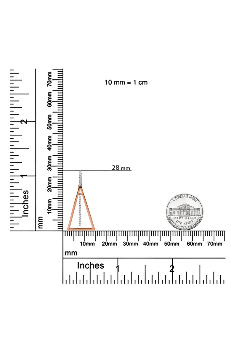 Haus of Brilliance 14K Rose and White Gold 1/8 Cttw Diamond Windchime Pendant Necklace, Alternate, color, White