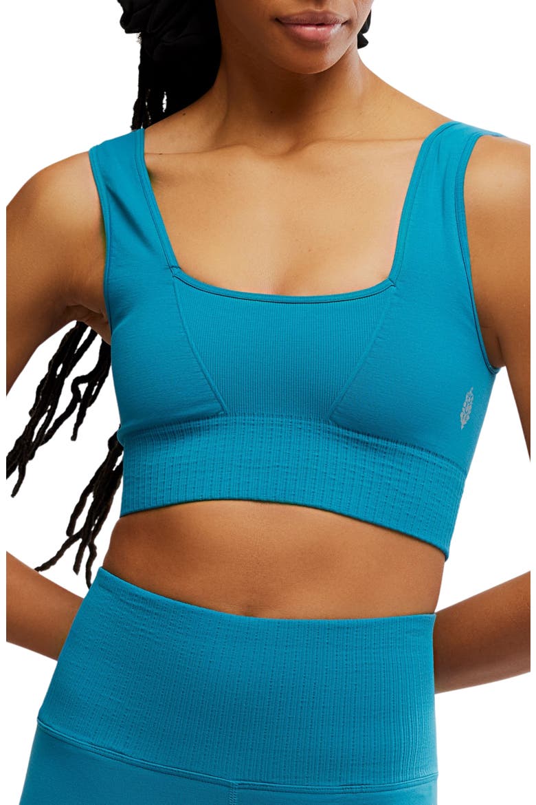 FP Movement Karma Square Neck Sports Bra, Main, color, CELESTIAL BLUE