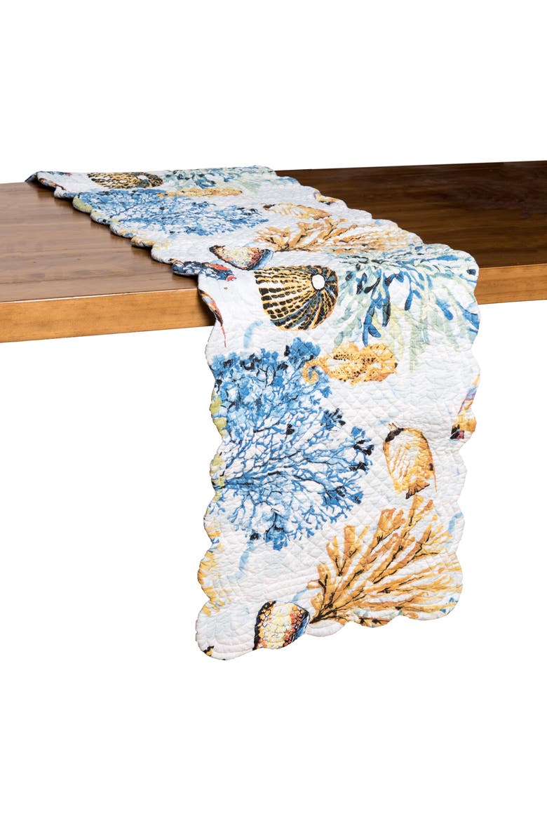 Makena Beach Table Runner 14" x 51", Alternate, color, Green