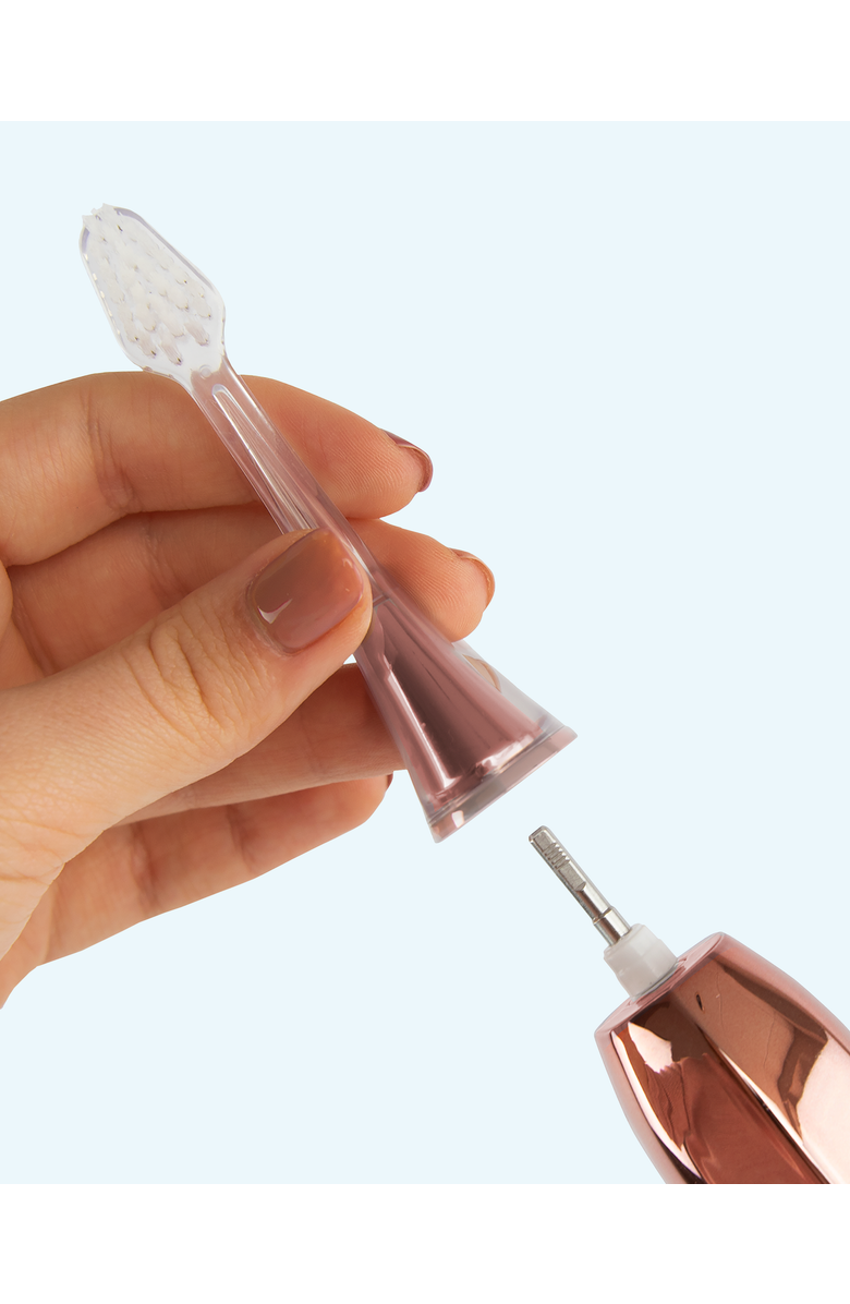 Supersmile Zina45 sonic pulse toothbrush replacement heads, Alternate, color, Chrome Rose