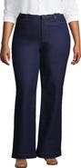 Lands' End High Rise Wide Leg Denim Jeans