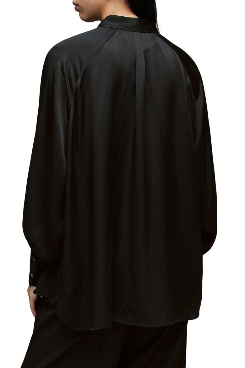 Oana Button-Up Shirt, Alternate, color, BLACK