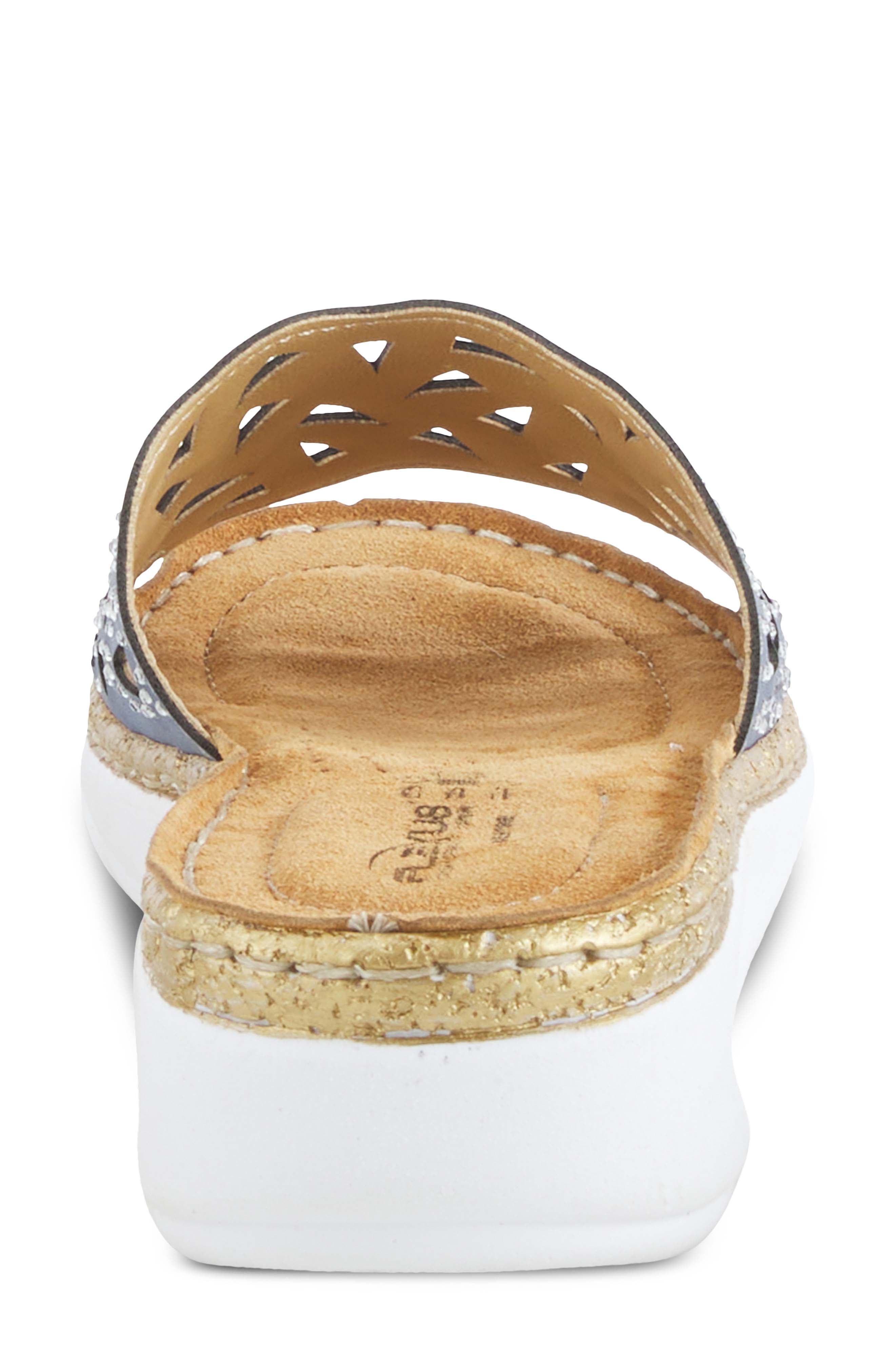 Flexus by Spring Step Windom Wedge Slide Sandal, Alternate, color, Denim Blue