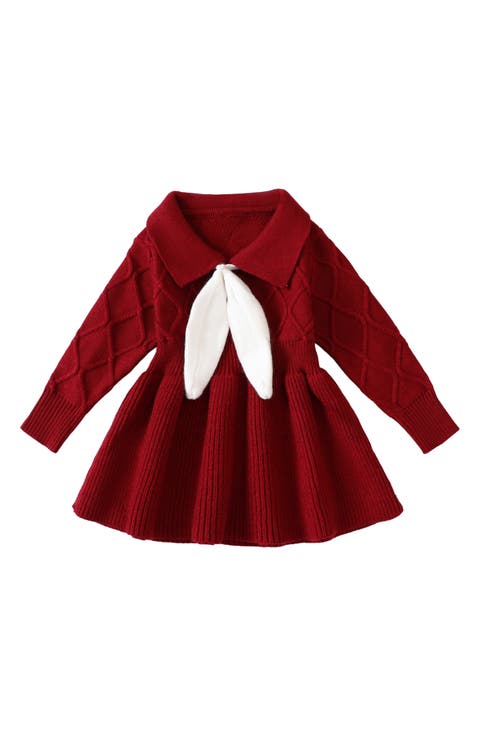 Yara Long Sleeve Cotton Sweater Dress (Baby)