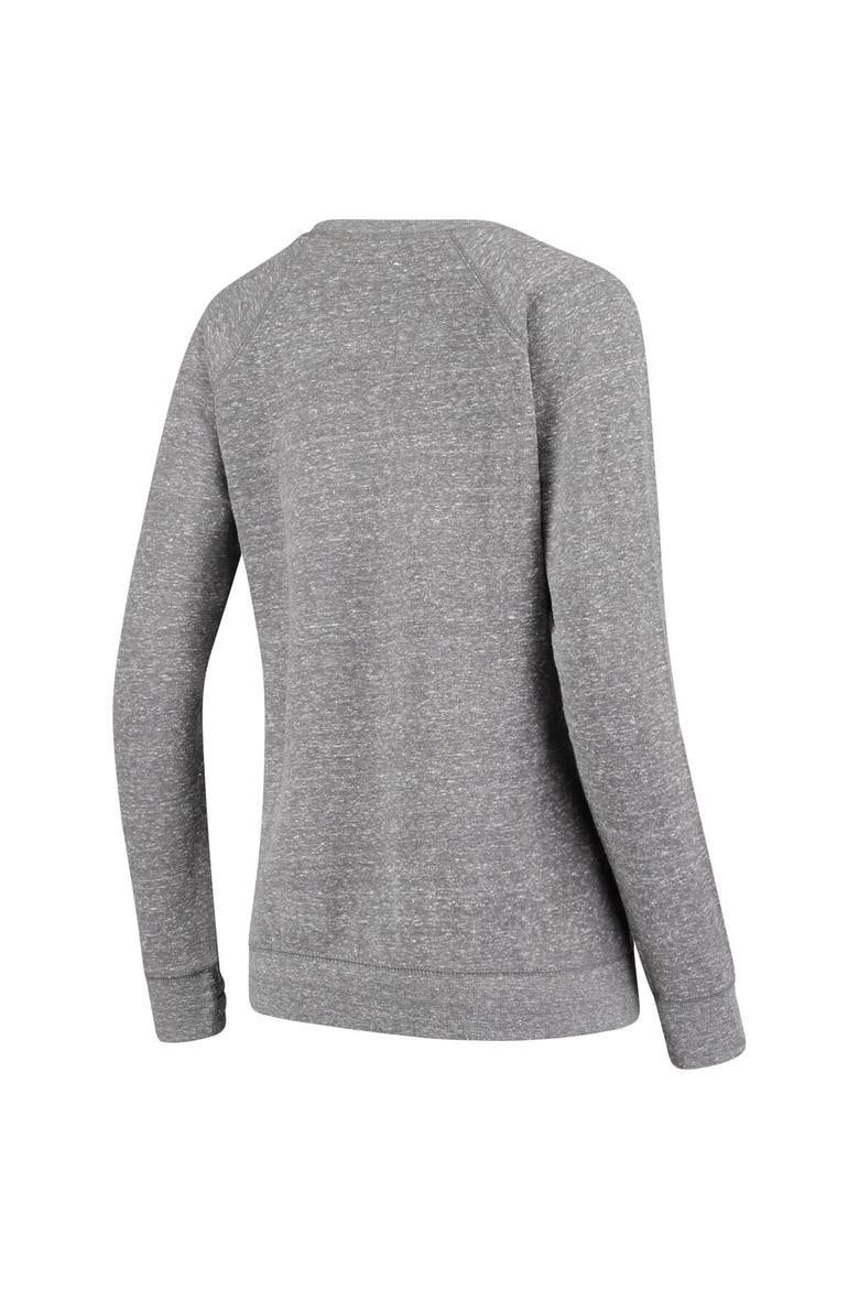 Women's Pressbox Heathered Gray Arizona Wildcats Edith Vintage Knobi Pullover Sweatshirt, Alternate, color, Heather Gray