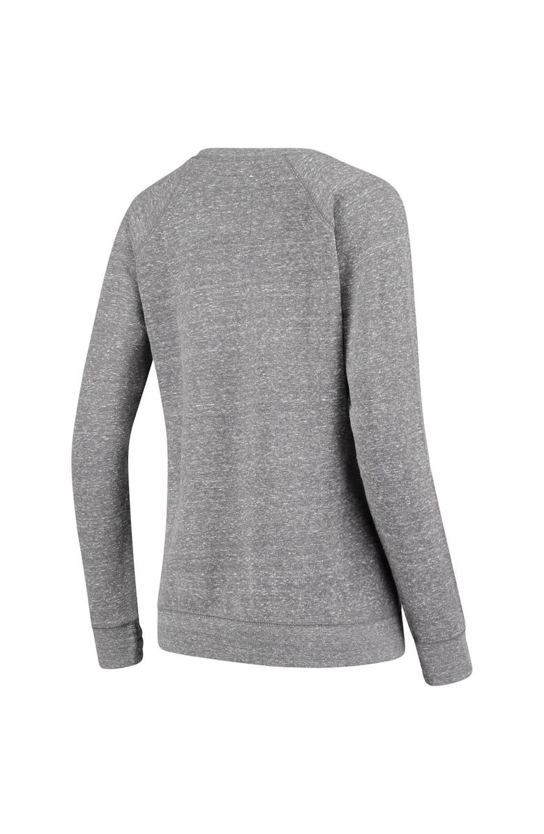 PRESSBOX Women's Pressbox Heathered Gray Arizona Wildcats Edith Vintage Knobi Pullover Sweatshirt, Alternate, color,