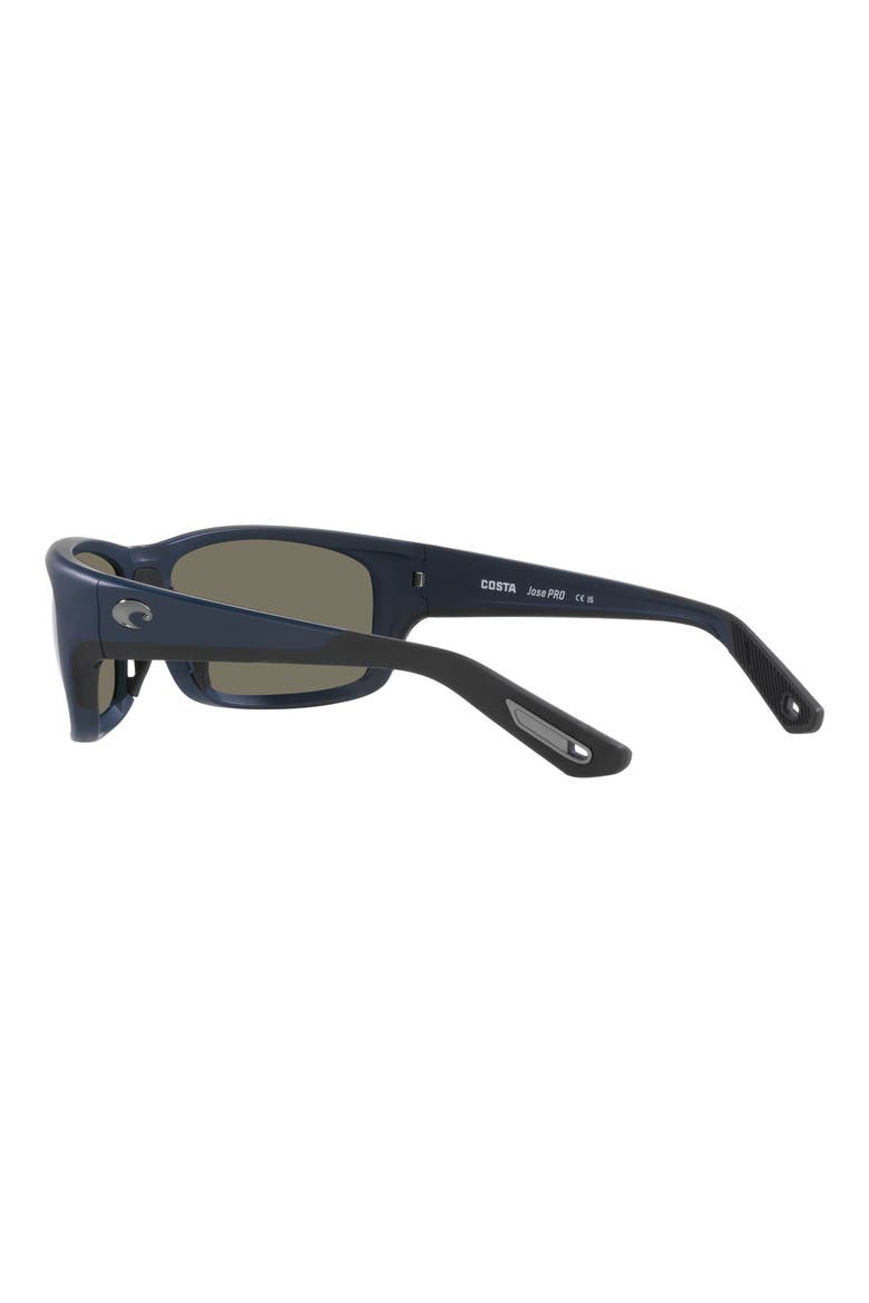 Jose Pro 62mm Polarized Oversize Rectangular Sunglasses, Alternate, color, BLUE