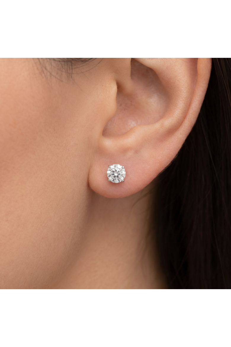 1 Carat (ctw) Diamond Studs in 14k or Gold Lab Grown, Alternate, color, 14k Yellow Gold
