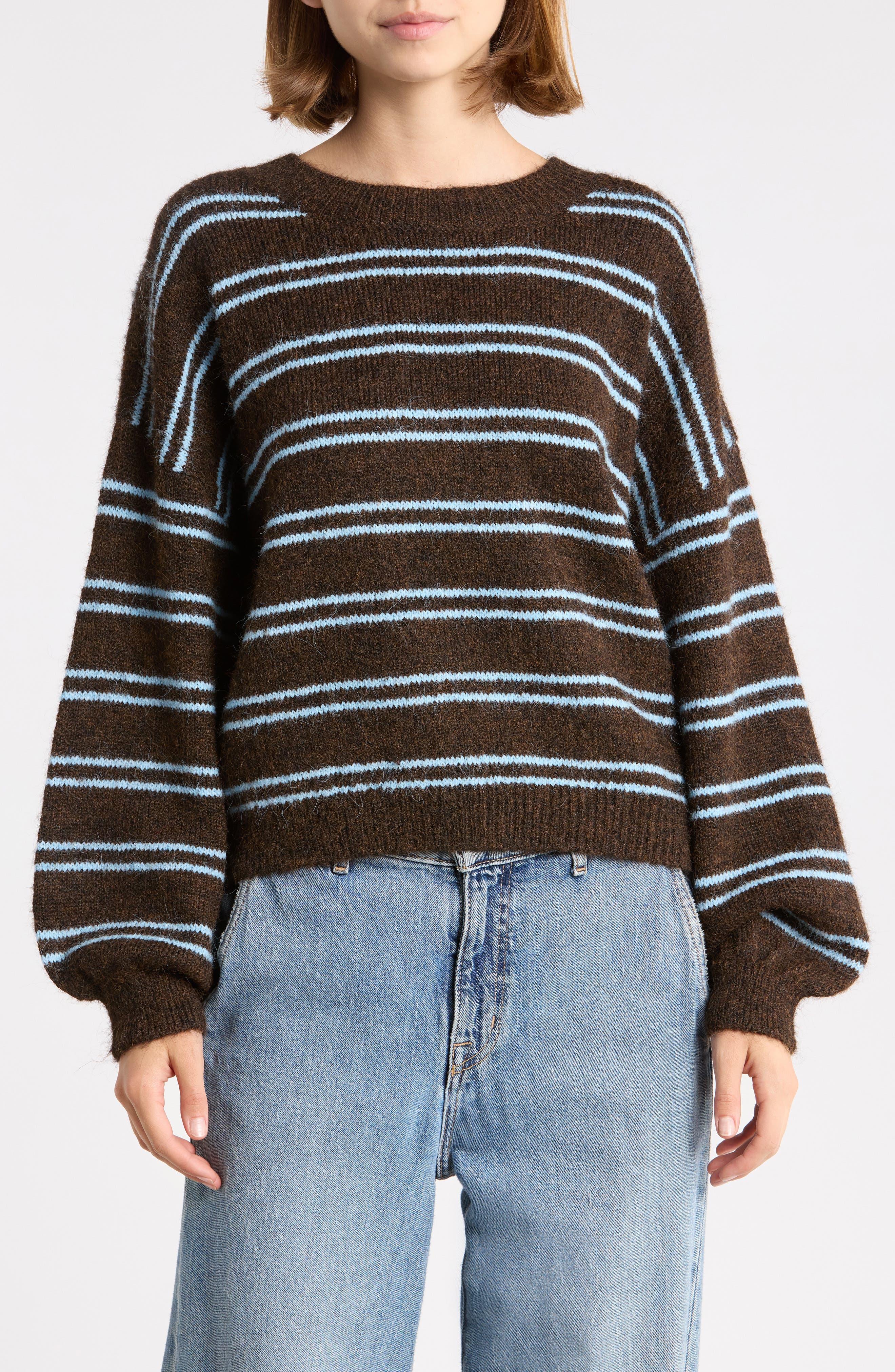 Striped Scoop Neck Sweater